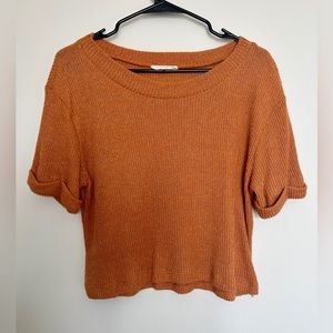 LUSH Orange Short Sleeve Sweater